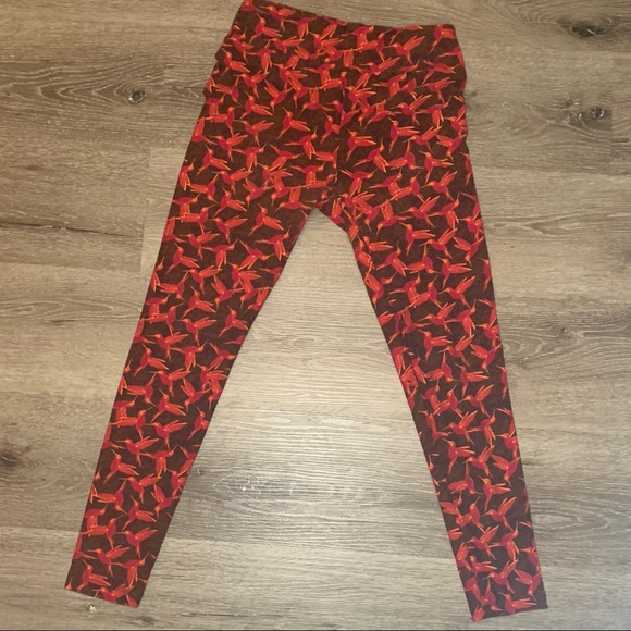 LulaRoe Super Soft Hummingbird Leggings (OSFA) - Picture 4 of 4